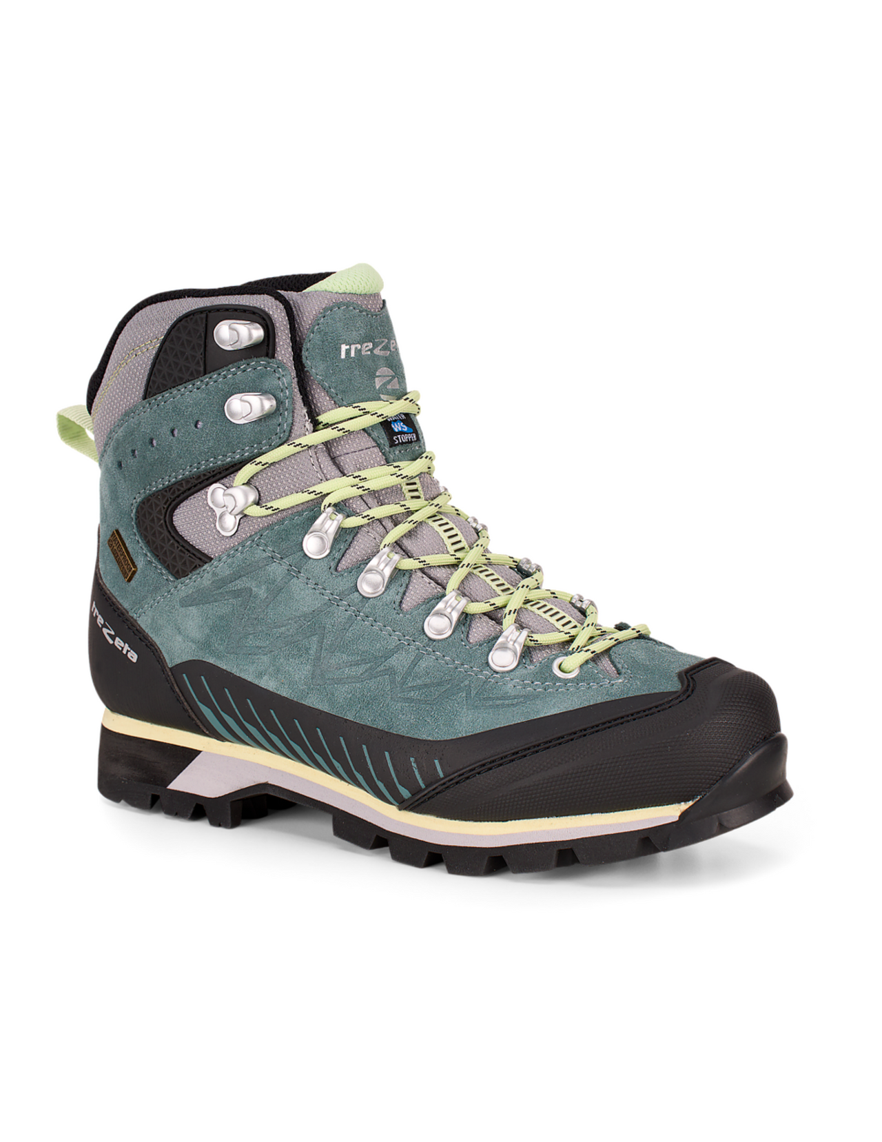 Chaussures de Randonnée Trezeta Tornado Waterproof Vibram Femme Slate/Lime, vue côté droit