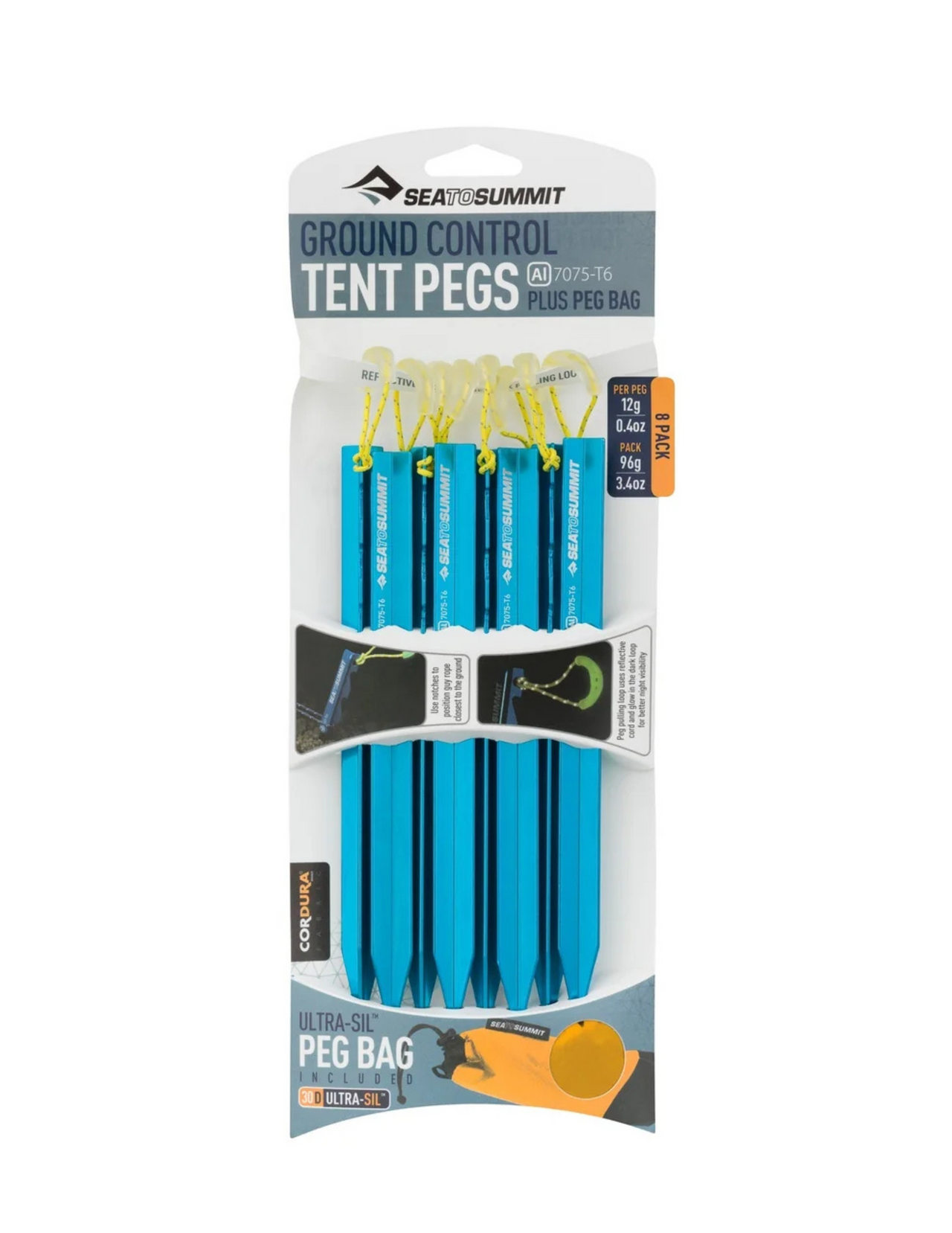 Sardines de Tente Sea To Summit Ground Control (x8)