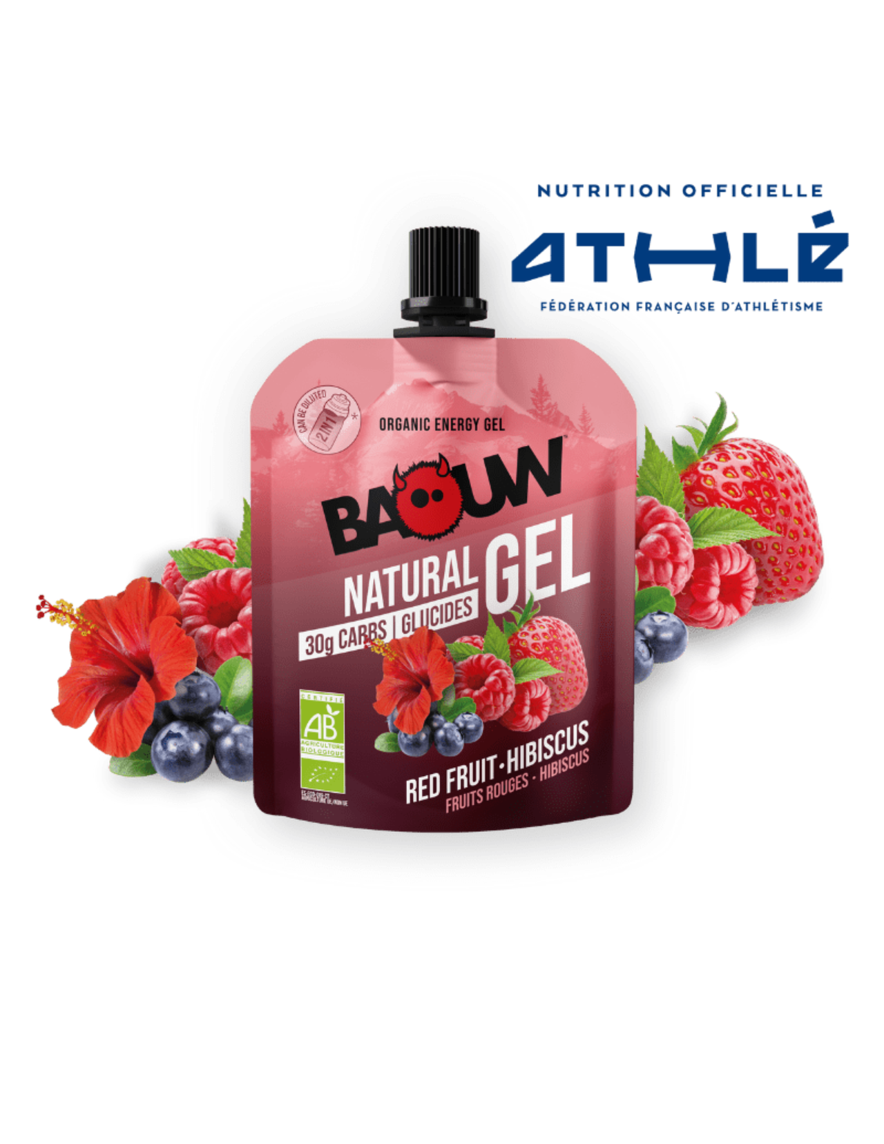 Baouw Gel Energetico Frutti Rossi/Ibisco 85 g