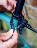 Porte-Bagages Ortlieb Quick-Rack, zoom sur fixation vélo