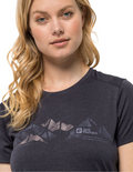 Jack Wolfskin Crosstrail Graphic Kurzarm-Damen-Wander-T-Shirt