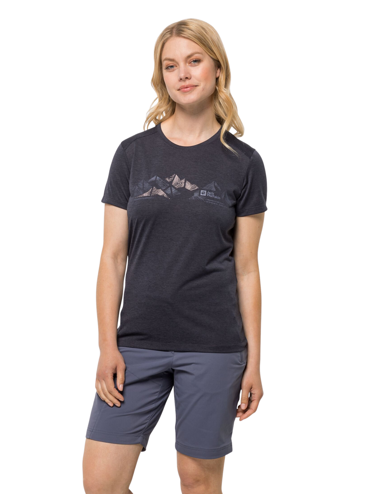 Jack Wolfskin Crosstrail Graphic Kurzarm-Damen-Wander-T-Shirt